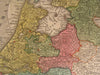 Belgium Netherlands Luxemburg Flanders ca. 1730 Lotter decorative antique map