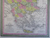 Ottoman Balkans Serbia Macedonia Bulgaria Albania 1850 Cowperthwait Mitchell map