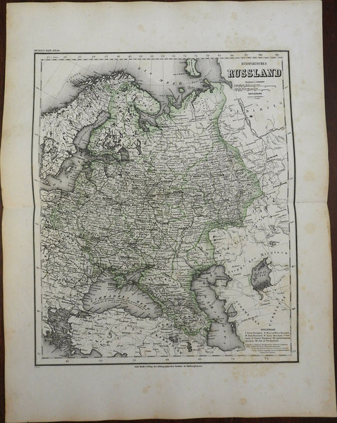 European Russia Ukraine Crimea Finland Moscow 1873 Ravenstein detailed map