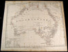 Australia New South Wales showing Colonies 1849 Flemming old antique map