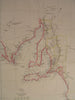 Western & South Australia c.1863 Weller folio scarce old vintage antique map