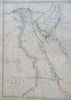 Egypt Abyssinia Nubia Nile River Cairo 1860 Weller & Bartholomew large color map