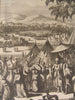 Nebuchadnezzar Attacking Jerusalem Suing for Peace 1700 antique engraved print