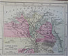 Africa Continent 1881 Mitchell large hand color map