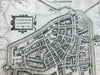 Leeuwarden Franeker Holland Netherlands city plans 1580 Braun & Hogenberg map