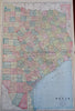 Texas State Map Houston Dallas El Paso Corpus Christi 1902 Cram 2 sheet map