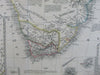 Southern Africa Hottentots extensive detail c.1835 Brue fine large folio old map