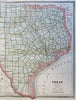 Texas Austin Dallas Houston El Paso Amarillo Corpus Christi 1886 Map