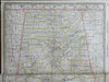 Alabama State & Railroad Map Mobile Birmingham Montgomery 1888 Cram map