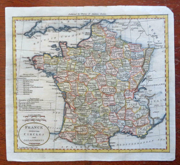 Revolutionary France in Departments Paris 1796 Amos Doolittle engraved map