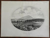 Mount Ascutney Vermont Landscape View 1861 Walling lithographed view print