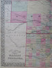 Kansas & Nebraska County Map Wichita Omaha 1882 Mitchell map