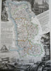 France Normandy Manche Avranches Coutanges 1856 Levasseur decorative map