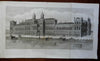 Whitehall British Royal Palace London Thames Rives 1892 engraved print