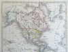 North & South America Caribbean Islands Polynesia c. 1849 David Lapie map