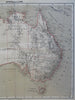 Australia Sydney Melbourne Perth Brisbane Adelaide 1885 Flemming detailed map