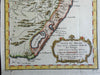 Southern Brazil Paraguay Rio de la Plata So. America 1757 Didot engraved map