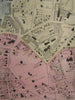 Yonkers Westchester County New York ca. 1870's Huge antique city plan hand color