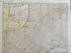 New Orleans 1898 original large detailed city plan Marine Hospital & Fairgrounds