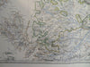 Scotland Edinburg Aberdeen Glasgow 1865 Johnston large folio 2 sheet map