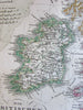 British Isles Ireland U.K. England Scotland 1860 Stulpnagel scarce old map