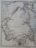 Australia Queensland New South Wales Sydney Port Jackson 1875 Petermann map