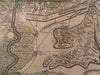 Belgium Hochstet Battle City Gained by Allied Troops 1745 antique Basire map