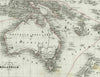 Australia with strong hooked Lake Torrens error shown c1860 Vuillemin scarce map