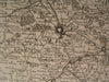 Flanders Belgium North France 1704 huge de L'Isle fine antique old color map