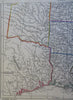 Texas Indian Territory Louisiana Mississippi c. 1850 Chapman & Hall engraved map