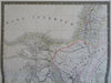 Ancient Egypt Nubia Sinai Holy Land 1822  Brue large detailed map hand color