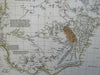 Australia New South Wales Kangaroo Island Brisbane 1832-47 Stieler detailed map