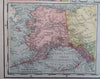 Alaska British Columbia Vancouver Washington Oregon 1902 Rand McNally large map