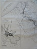 Panama Canal Isthmus Route Panama City Colon plan 1882 French detailed map route