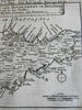 Belle Ile Brittany France Parish Divisions 1695 Moll engraved map