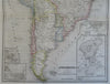 South America Brazil Argentina Peru Bolivia 1876 Otterloo scarce large Dutch map