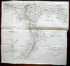 Southern Italy Calabria Naples Reggio Calabria Messina 1842 scarce Italian map