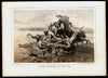 Hellgate River crossing 1855-60 Western U.S. fine old litho view prints lot x 2
