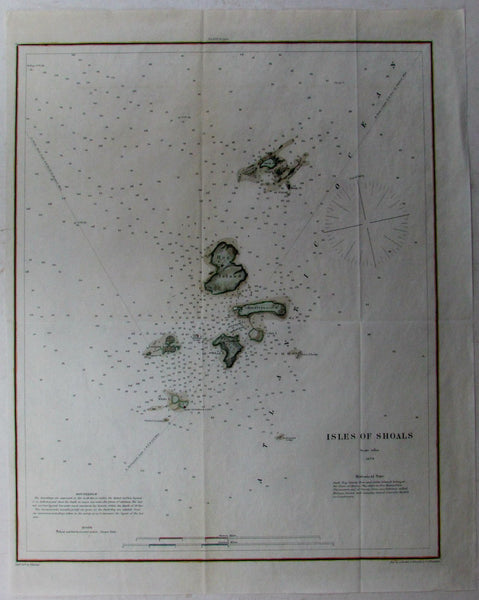 Isles of Shoals New Hampshire Hog Smuttynose Star isle 1879 USCGS Nautical chart