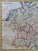 Germany Netherlands Switzerland Austria Bohemia c. 1810 Gridley engraved map