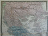 Greece Ottoman Balkans Crete Macedonia 1830's Brue large detailed map hand color