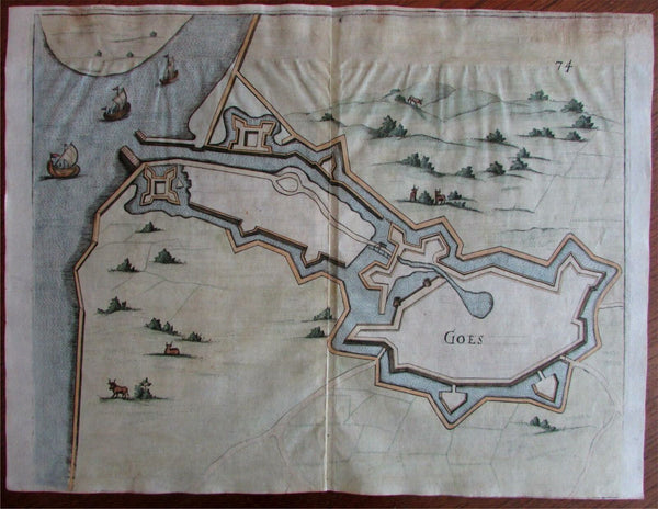 Gos Netherlands Zeeland Europe 1673 Priorato city plan map