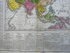 Asia Mongol Empire Tamerlane's Empire Ottomans India China Korea 1820 Carey map