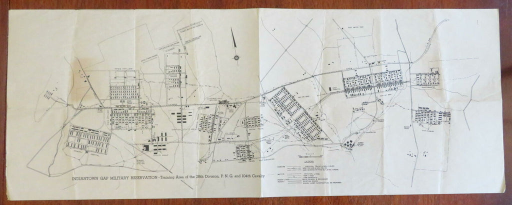 Fort Indiantown Gap Pennsylvania US Army Military Reservation 1920 detailed map