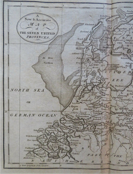 Seven United Provinces Netherlands Holland Utrecht Friesland 1790's Cary map