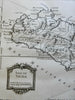 Sicily Kingdom of Naples Italy Messina Palermo Syracuse Marsalla 1760 Bellin map