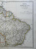 South America Two Sheet Map Brazil Peru Bolivia 1862 Stieler detailed map