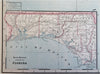Florida state Miami Tampa Orlando 1887-90 Cram scarce large detailed map