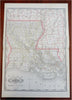 Louisiana New Orleans Baton Rogue 1887-90 Cram scarce large detailed map