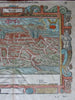 Tours France 1598 Munster decorative antique birds-eye city view
